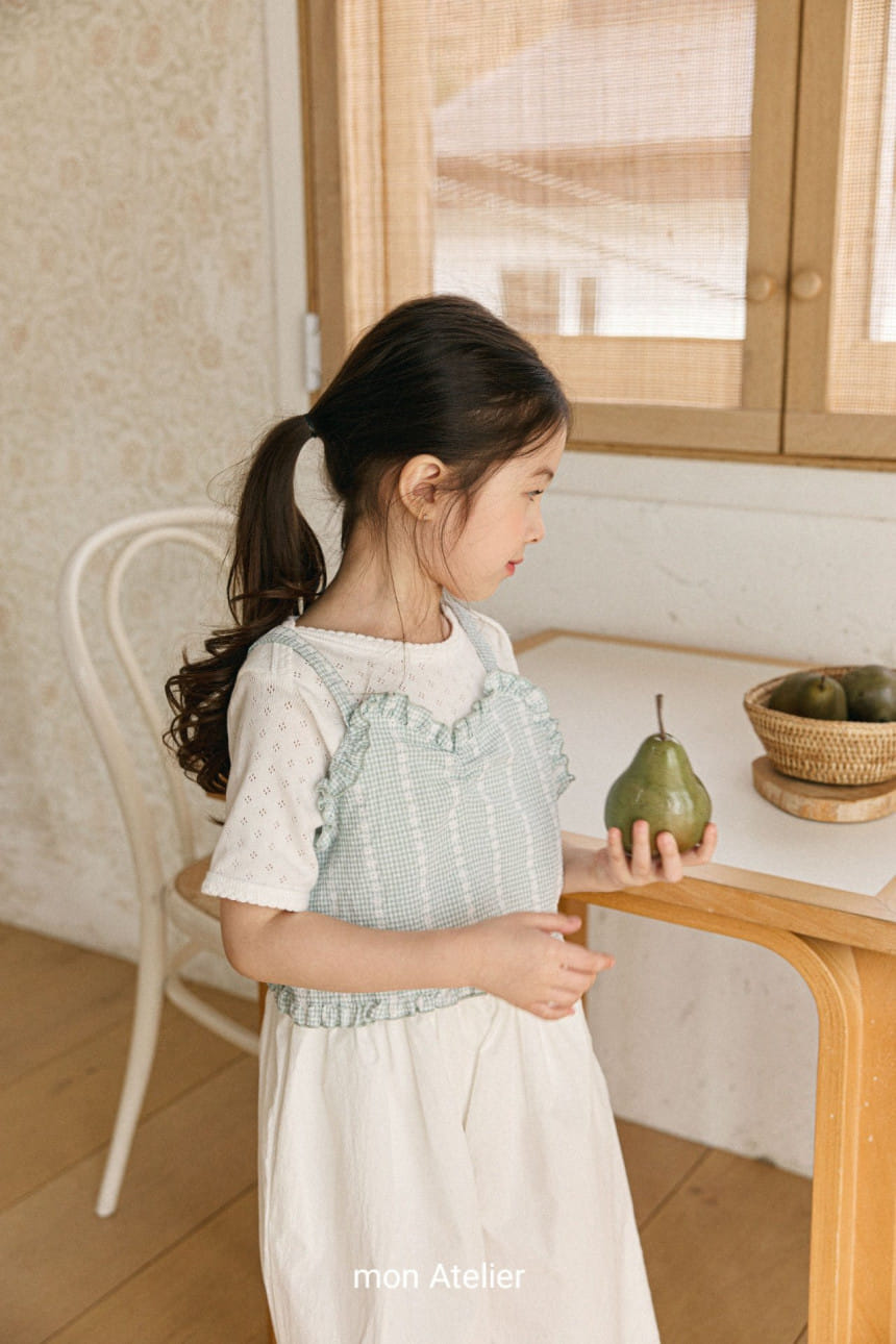 Mon Atelier - Korean Children Fashion - #fashionkids - Eyelet Boat Neck Tee - 7