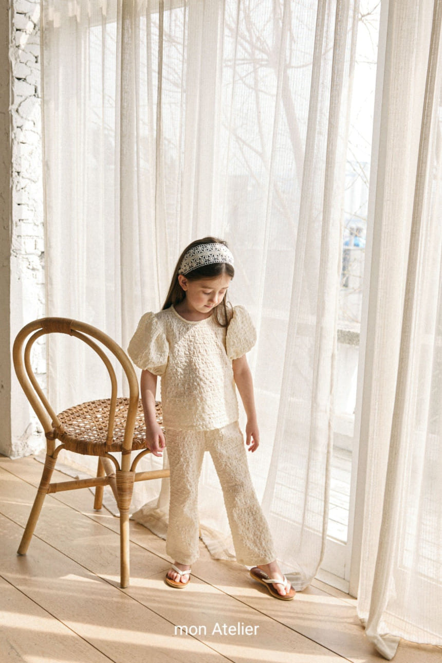 Mon Atelier - Korean Children Fashion - #fashionkids - Bubble Top Bottom Set - 4