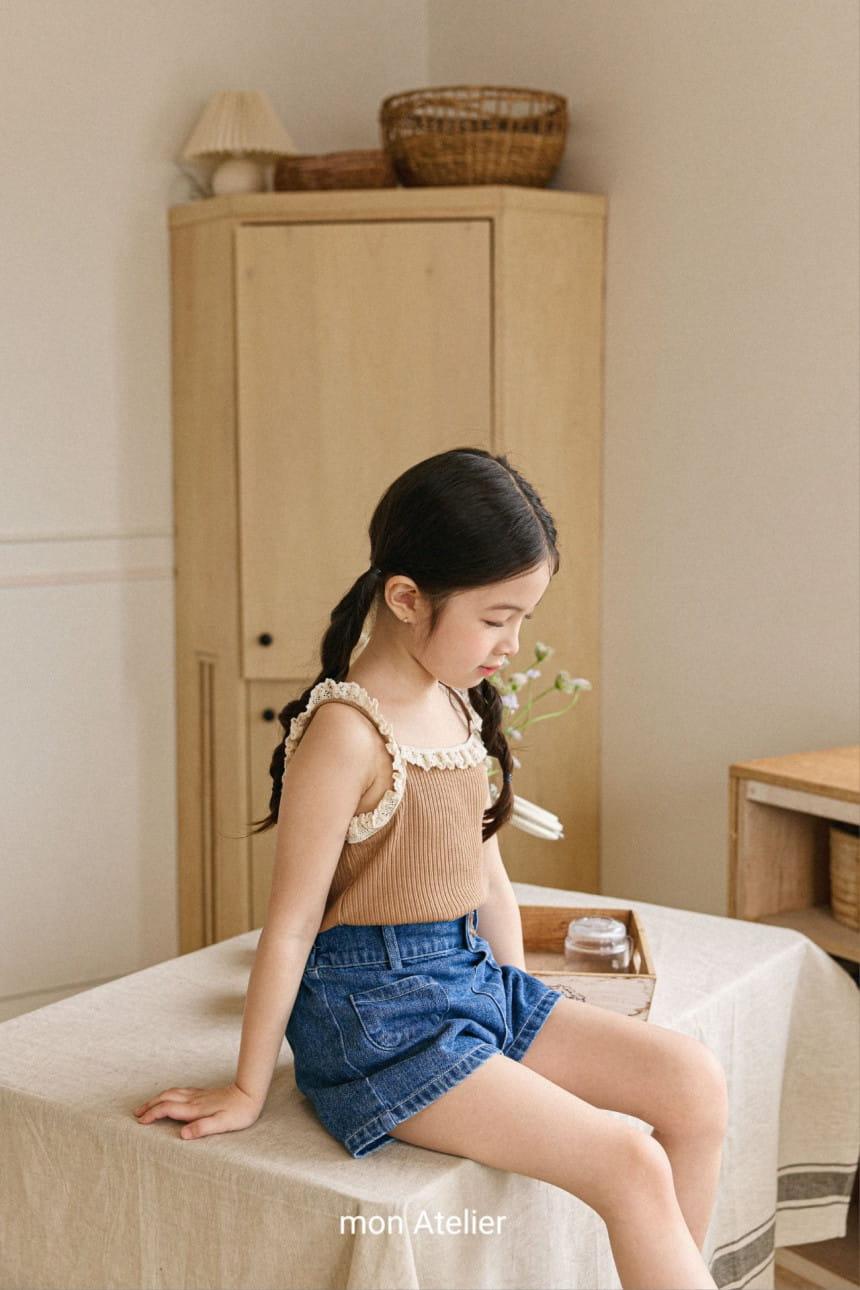 Mon Atelier - Korean Children Fashion - #kidzfashiontrend - Mini Pocket Denim Pants - 9