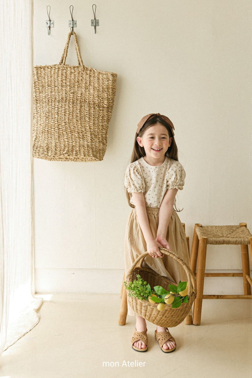 Mon Atelier - Korean Children Fashion - #kidzfashiontrend - Flower Puff Tee - 5