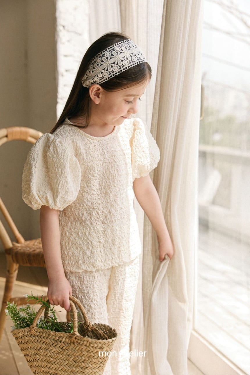 Mon Atelier - Korean Children Fashion - #littlefashionista - Bubble Top Bottom Set - 8