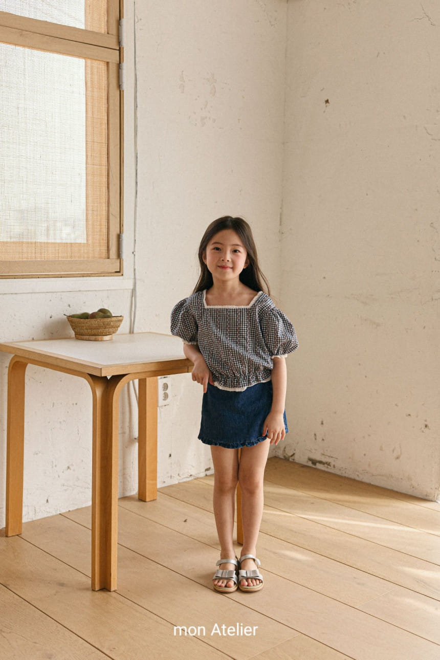 Mon Atelier - Korean Children Fashion - #magicofchildhood - Square Lace Blouse - 3