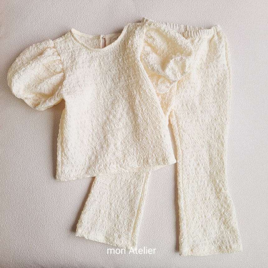 Mon Atelier - Korean Children Fashion - #minifashionista - Bubble Top Bottom Set - 10