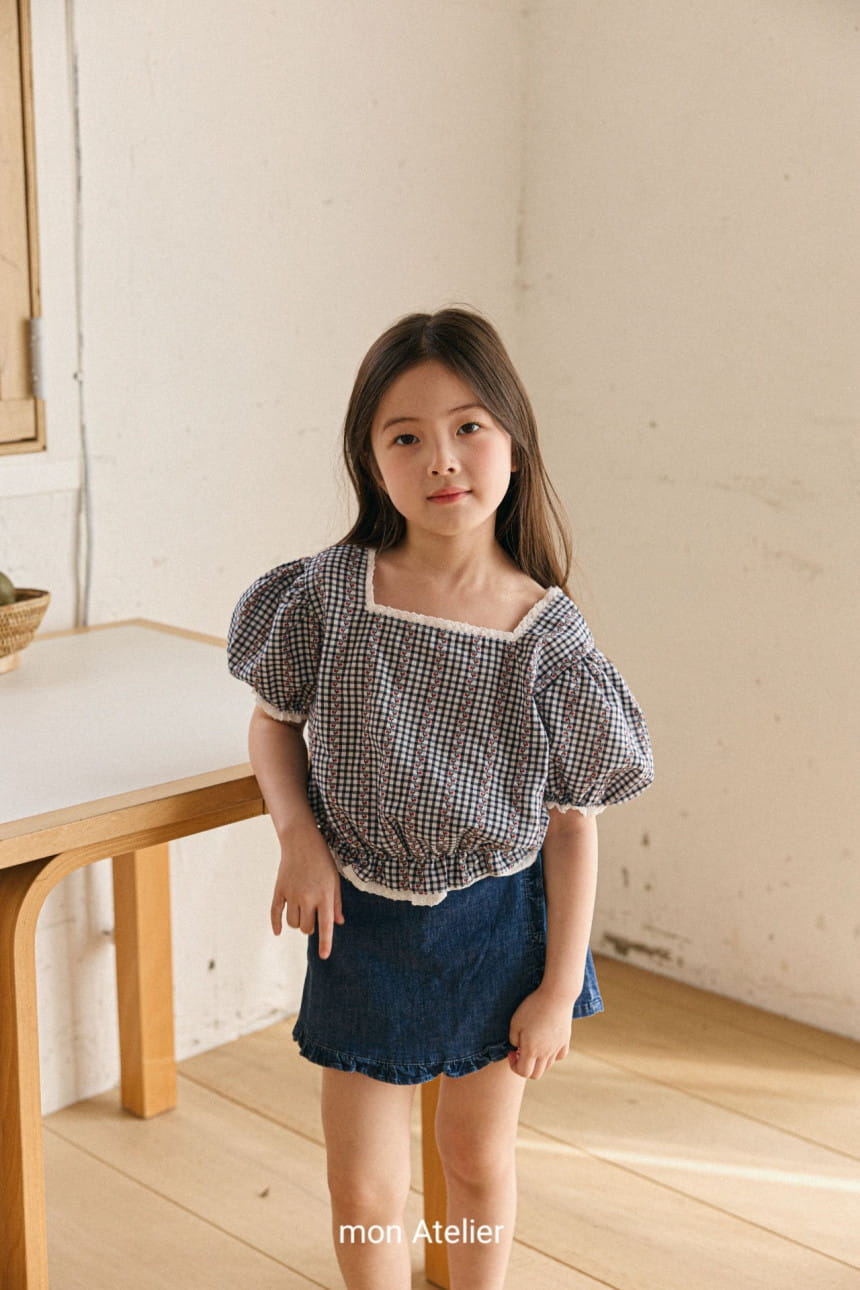 Mon Atelier - Korean Children Fashion - #prettylittlegirls - Square Lace Blouse - 5