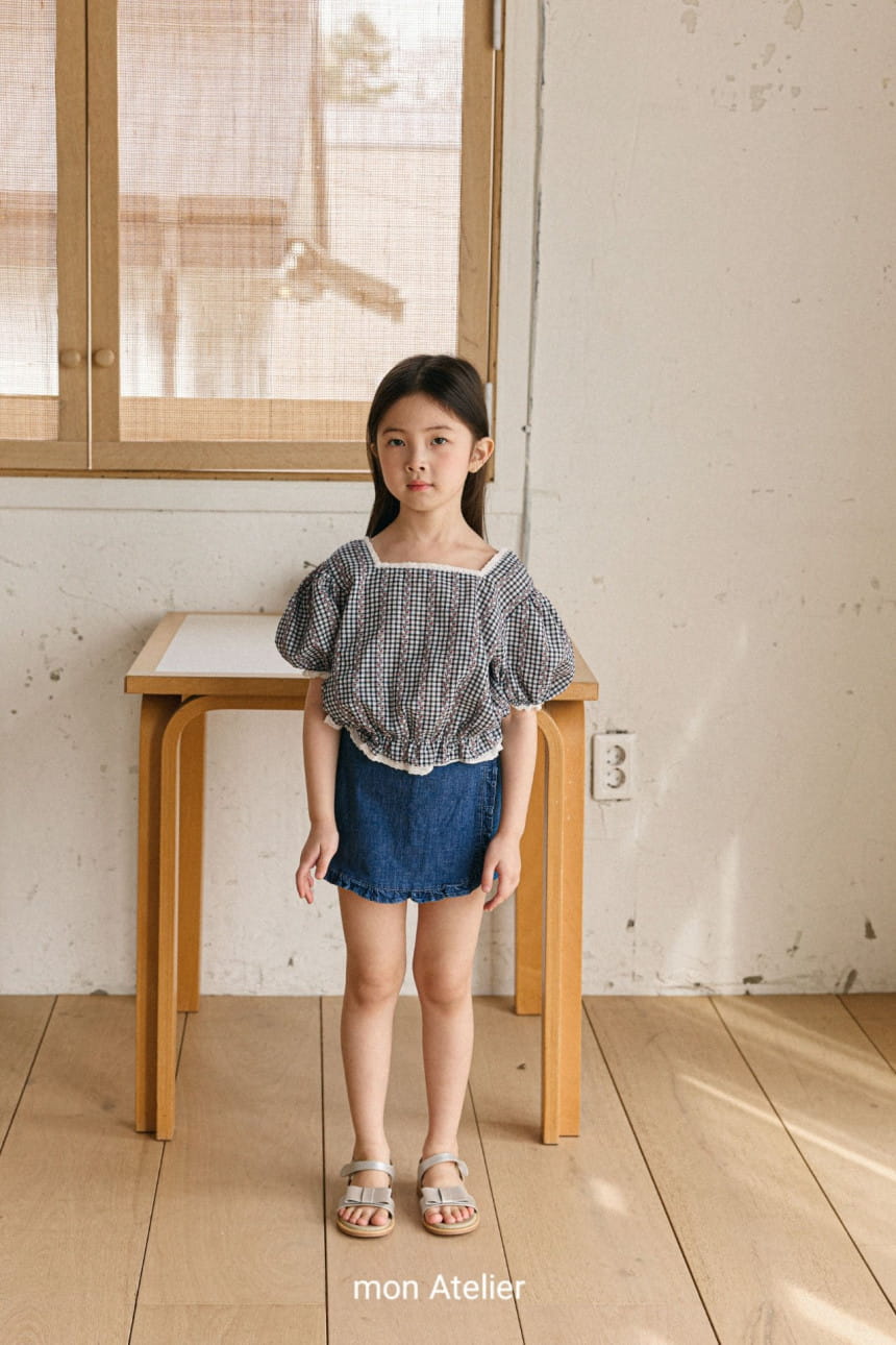 Mon Atelier - Korean Children Fashion - #stylishchildhood - Square Lace Blouse - 8