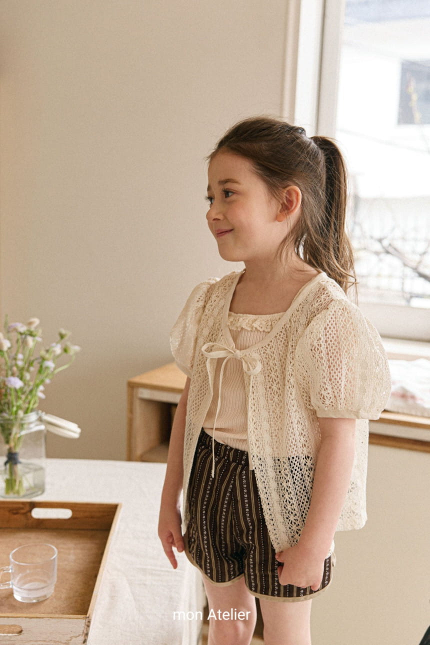 Mon Atelier - Korean Children Fashion - #todddlerfashion - Lace Ribbon Cardigan - 7