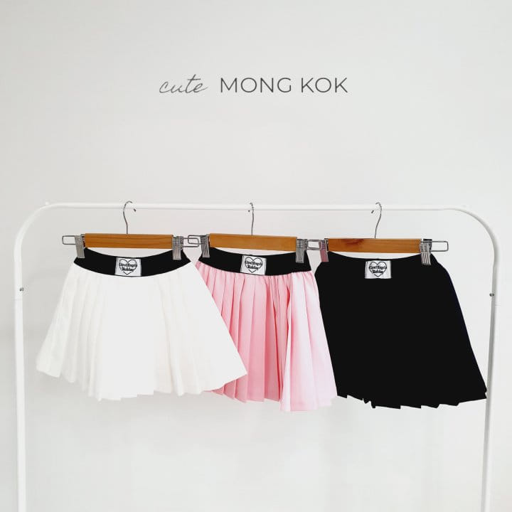 Mong Kok - Korean Children Fashion - #Kfashion4kids - Wappen Wrinkle Skirt Leggings