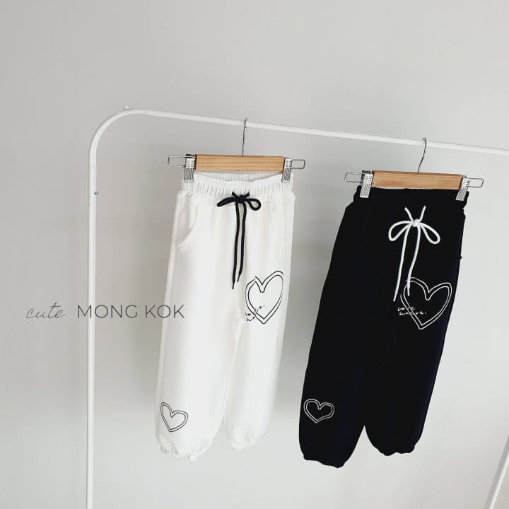 Mong Kok - Korean Children Fashion - #childofig - Two Line Heart Pants