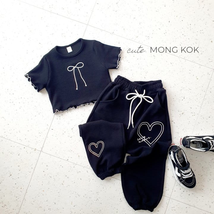 Mong Kok - Korean Children Fashion - #kidsshorts - Ribbon Terry Tee - 8