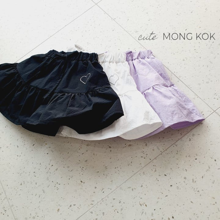 Mong Kok - Korean Children Fashion - #kidsstore - Heart Kan Kan Skirt Leggings - 10