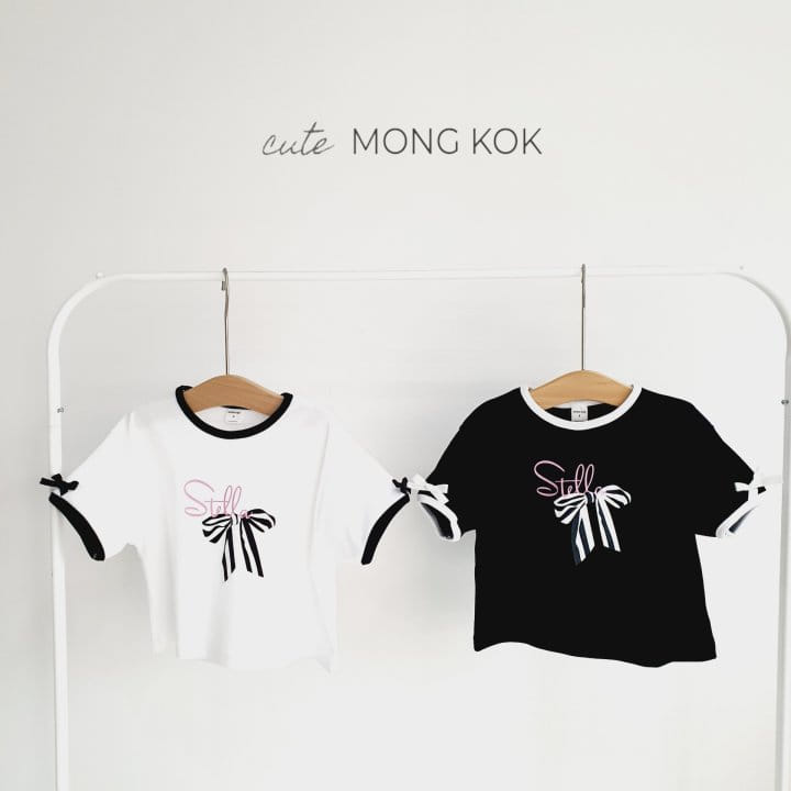 Mong Kok - Korean Children Fashion - #kidzfashiontrend - Sleeve Ribbon Tee