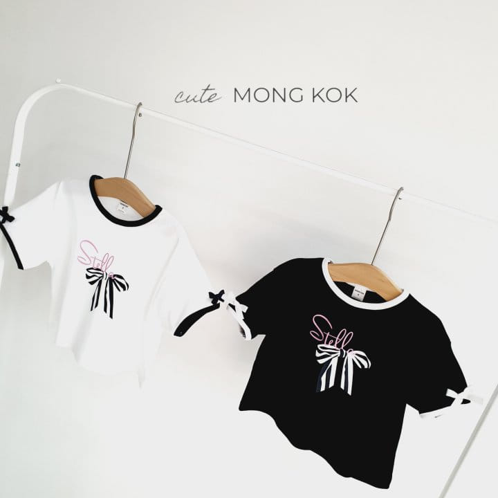 Mong Kok - Korean Children Fashion - #littlefashionista - Sleeve Ribbon Tee - 3