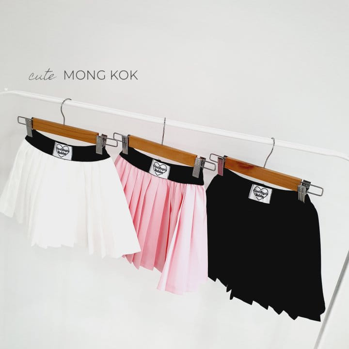 Mong Kok - Korean Children Fashion - #magicofchildhood - Wappen Wrinkle Skirt Leggings - 3