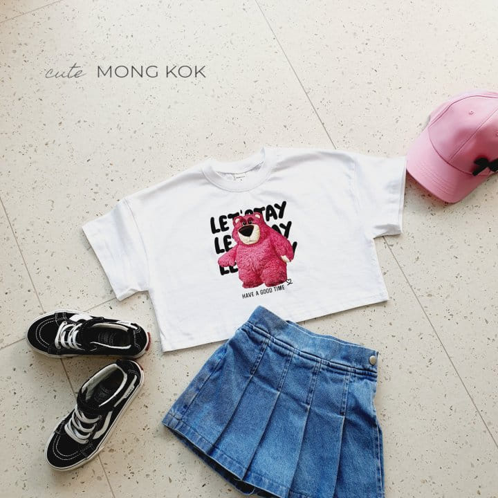 Mong Kok - Korean Children Fashion - #todddlerfashion - Black White Jeans Blue Denim Skirt - 7