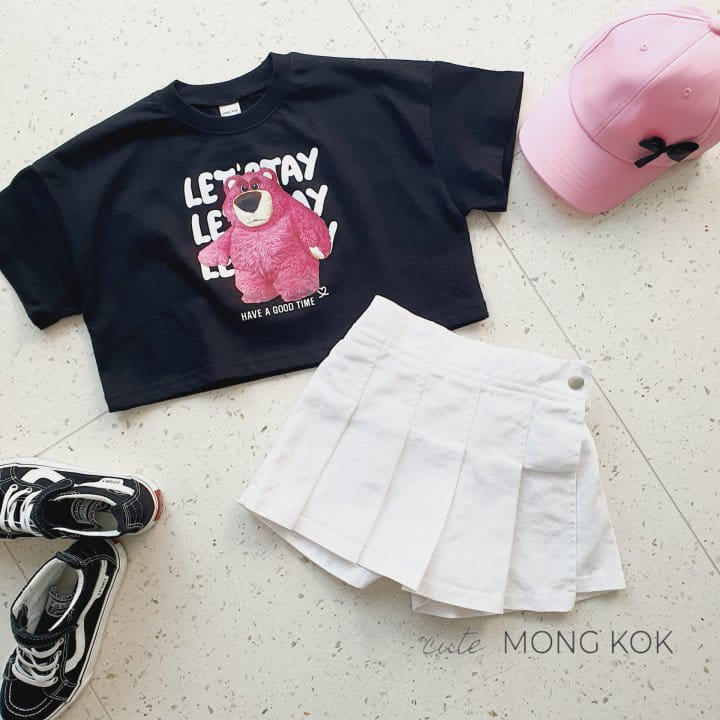 Mong Kok - Korean Children Fashion - #toddlerclothing - Black White Jeans Blue Denim Skirt - 8