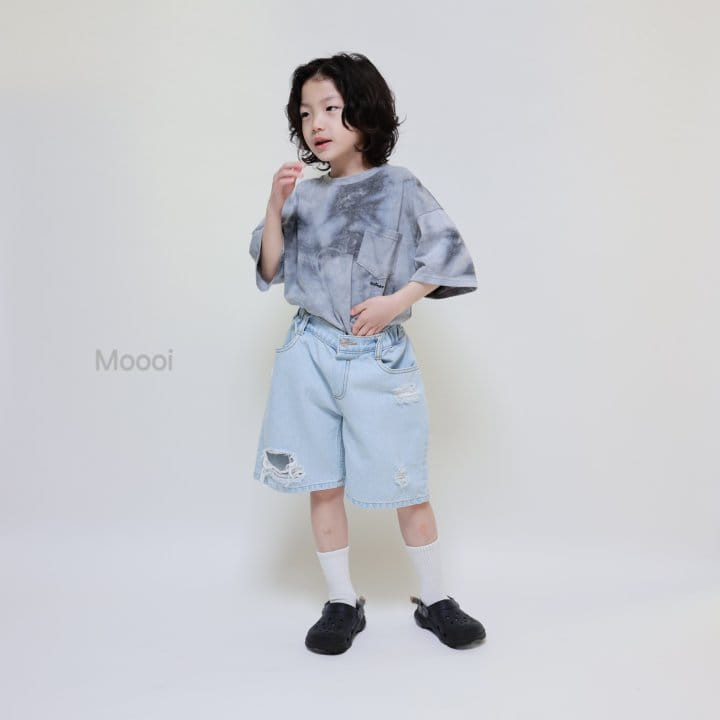 Mooi Store - Korean Children Fashion - #childofig - Slit Denim Ice Shorts - 5