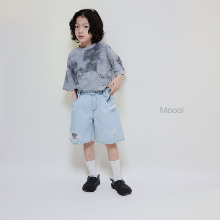 Mooi Store - Korean Children Fashion - #designkidswear - Slit Denim Ice Shorts - 7