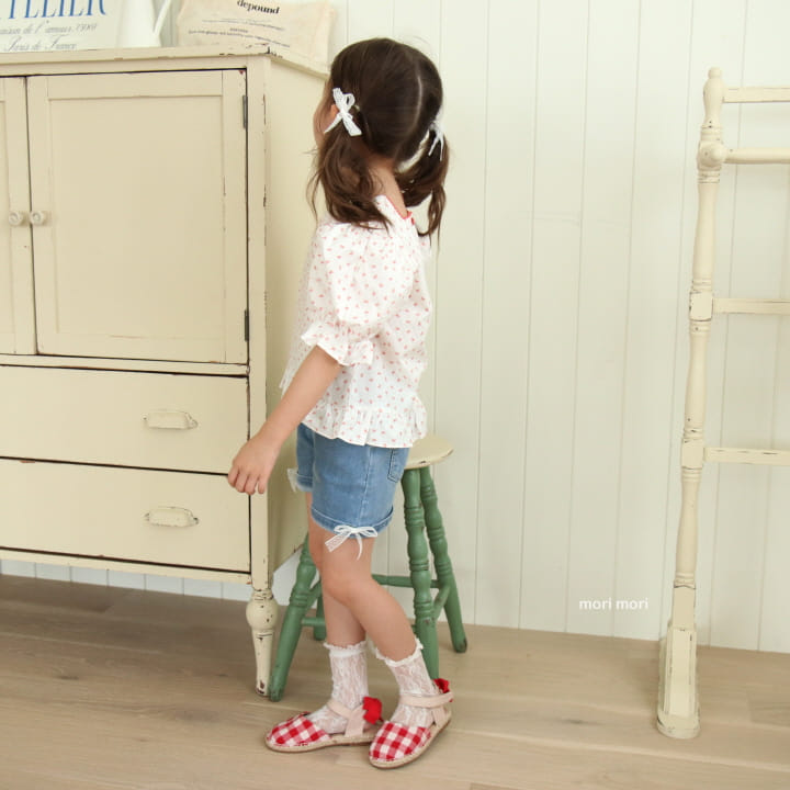 Mori Mori - Korean Children Fashion - #childofig - Denim Ribbon Pants - 9