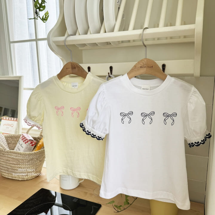 Mori Mori - Korean Children Fashion - #childofig - Heart Ribbon Tee - 2