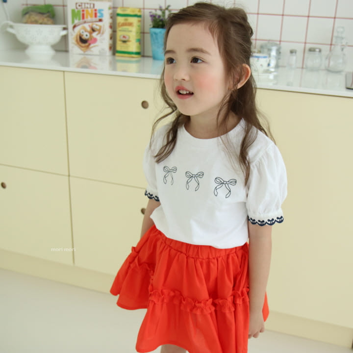 Mori Mori - Korean Children Fashion - #childrensboutique - Heart Ribbon Tee - 3