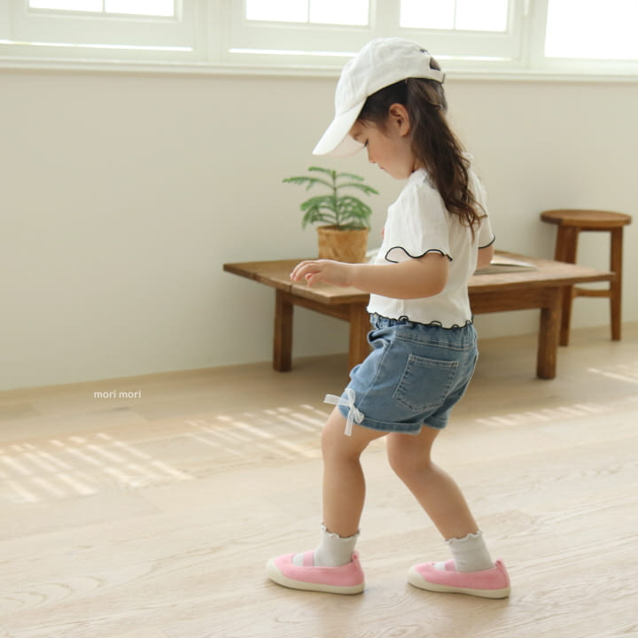 Mori Mori - Korean Children Fashion - #designkidswear - Denim Ribbon Pants - 11