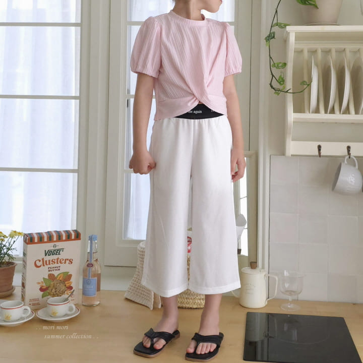 Mori Mori - Korean Children Fashion - #designkidswear - Mesh Banding Wide Pants - 6