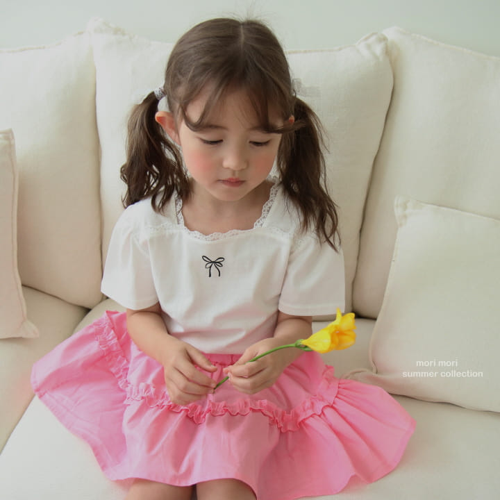 Mori Mori - Korean Children Fashion - #discoveringself - Lace Square Tee - 3