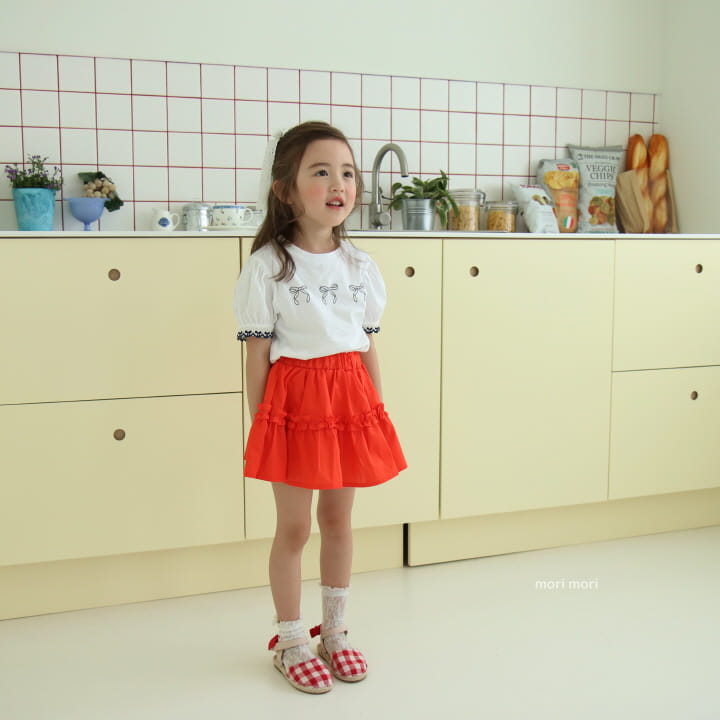 Mori Mori - Korean Children Fashion - #fashionkids - Heart Ribbon Tee - 6