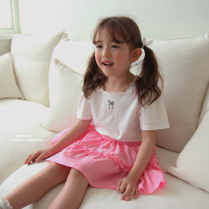 Mori Mori - Korean Children Fashion - #discoveringself - Lace Square Tee - 4