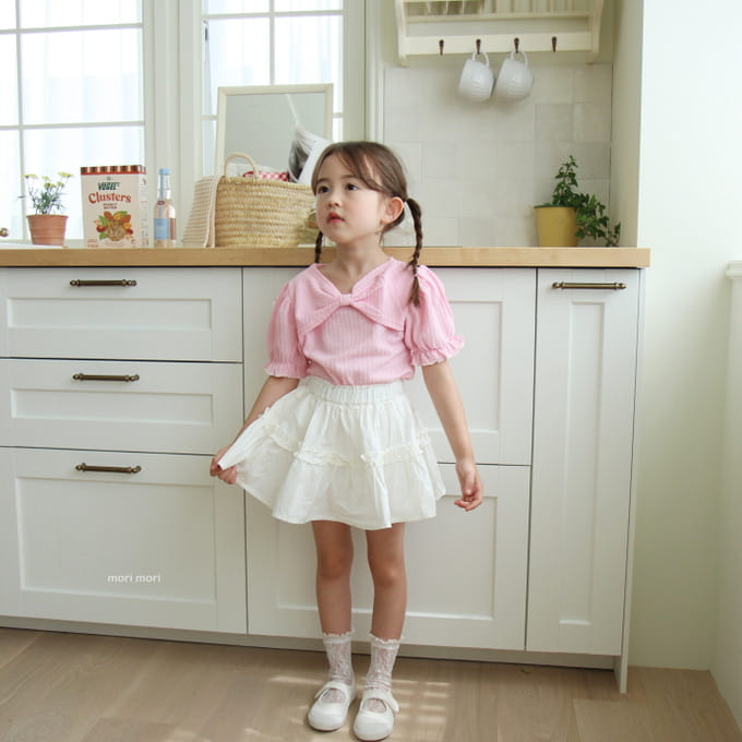 Mori Mori - Korean Children Fashion - #fashionkids - Ribbon Puddle Tee