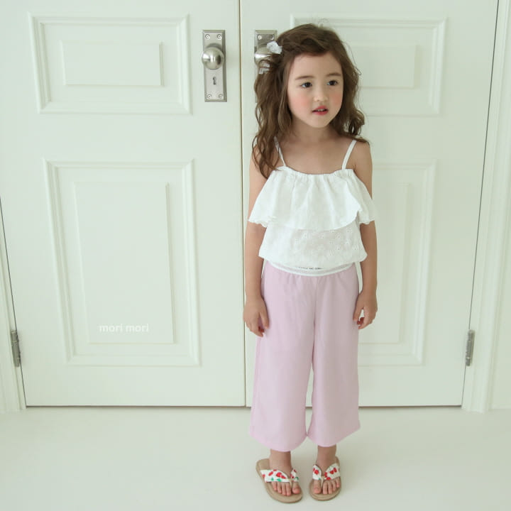 Mori Mori - Korean Children Fashion - #kidzfashiontrend - Mesh Banding Wide Pants - 11