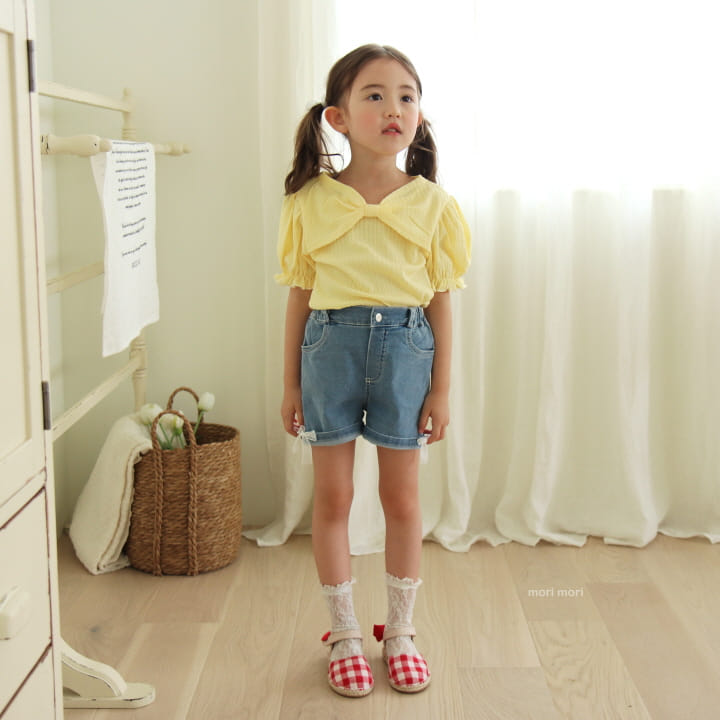 Mori Mori - Korean Children Fashion - #kidsstore - Ribbon Puddle Tee - 4