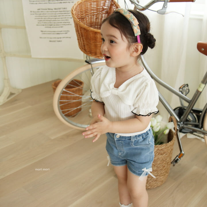 Mori Mori - Korean Children Fashion - #magicofchildhood - Denim Ribbon Pants - 3