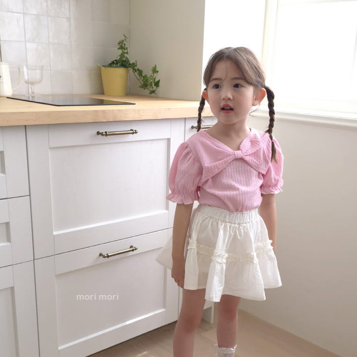 Mori Mori - Korean Children Fashion - #prettylittlegirls - Ribbon Puddle Tee - 9