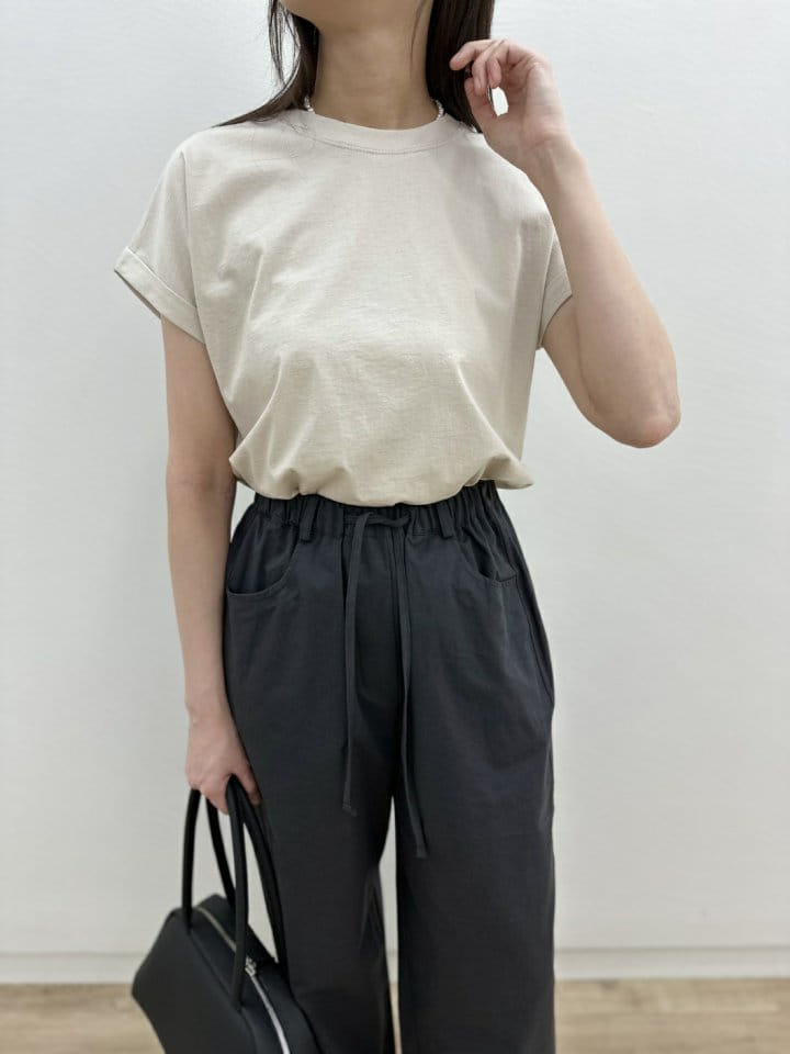 Most - Korean Women Fashion - #momslook - Roll Up Short Sleeve Tee - 8