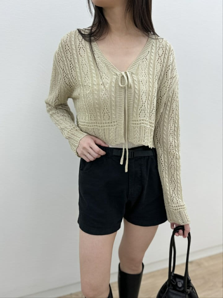 Most - Korean Women Fashion - #momslook - String Cardigan