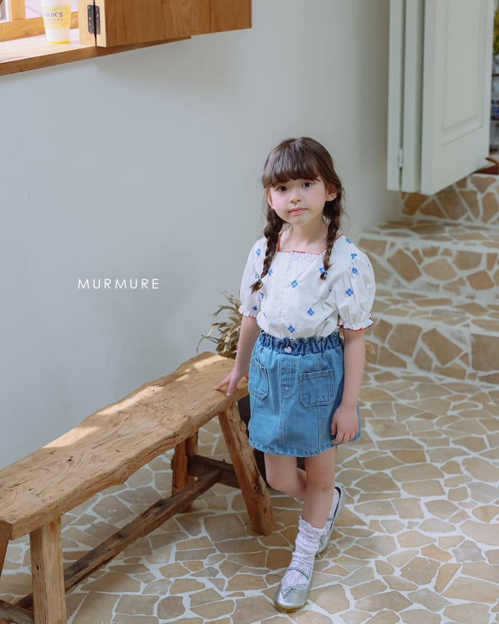 Murmure - Korean Children Fashion - #Kfashion4kids - Flower Embroidery Blouse - 7