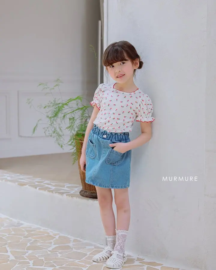 Murmure - Korean Children Fashion - #Kfashion4kids - Rose Square Tee