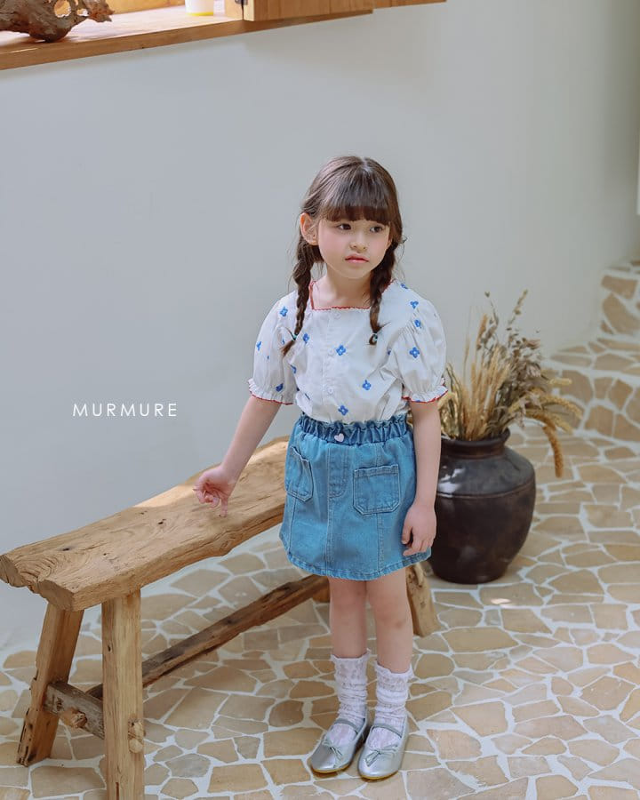 Murmure - Korean Children Fashion - #kidsshorts - Jenny Denim Skirt - 9