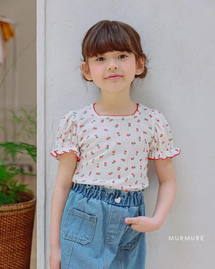 Murmure - Korean Children Fashion - #prettylittlegirls - Rose Square Tee - 5