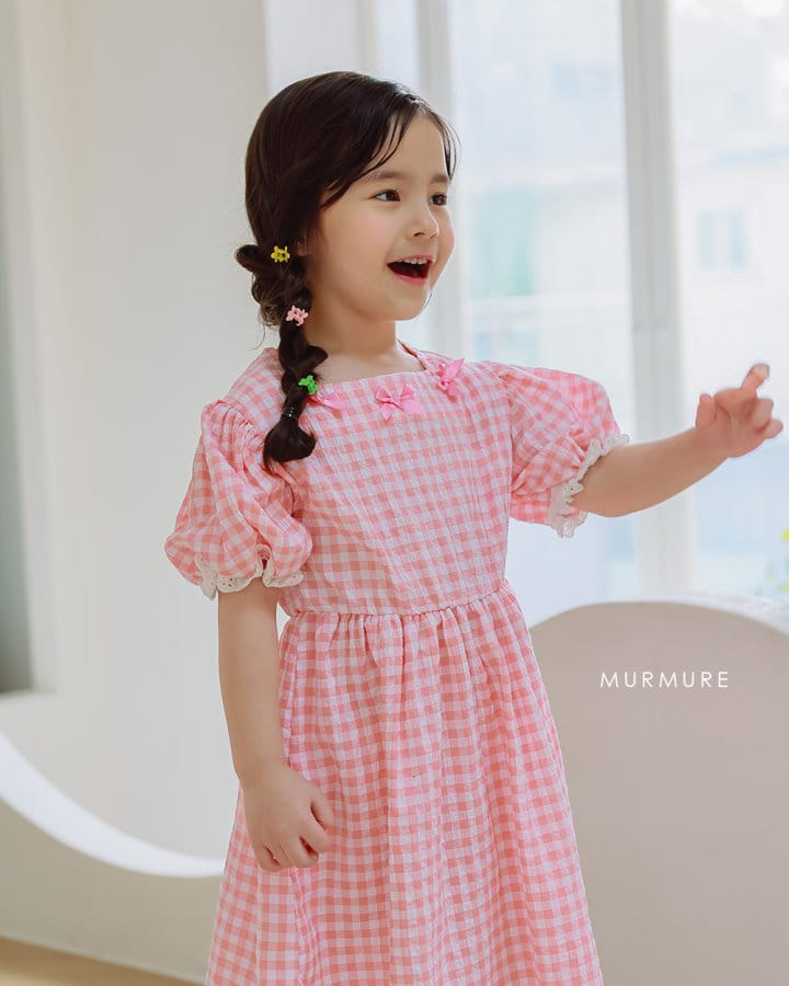 Murmure - Korean Children Fashion - #todddlerfashion - Check Ribbon One-Piece - 9