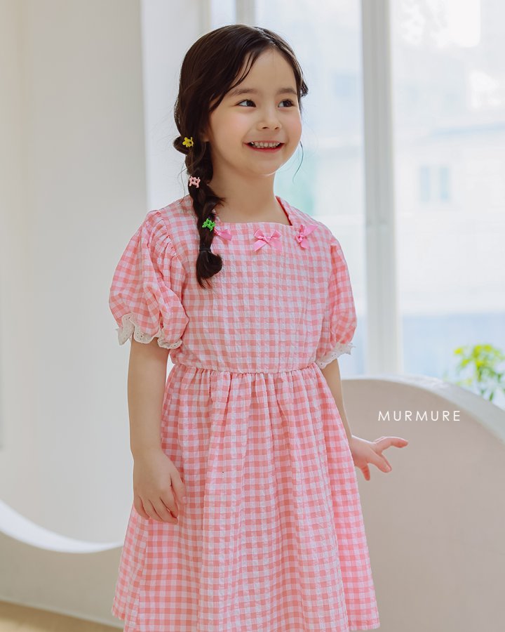 Murmure - Korean Children Fashion - #toddlerclothing - Check Ribbon One-Piece - 10