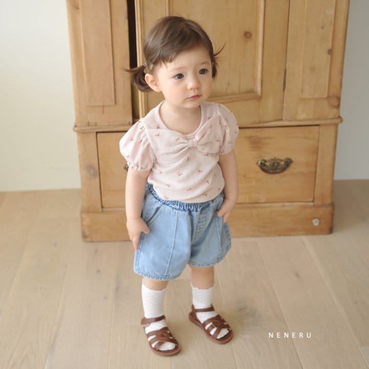 Neneru - Korean Baby Fashion - #babyoninstagram - Flower Ribbon Tee - 9