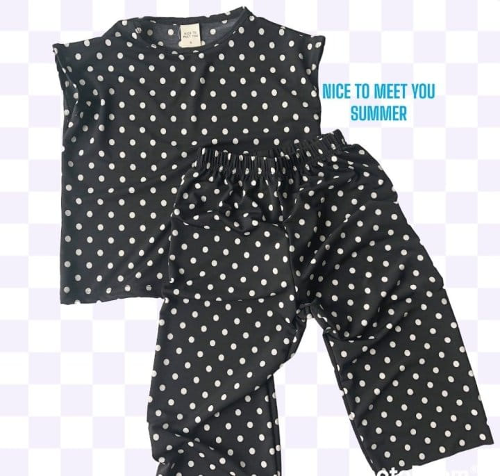 Nice To Meet You - Korean Children Fashion - #childofig - Dot Shaved Ice Top Bottom Set - 6