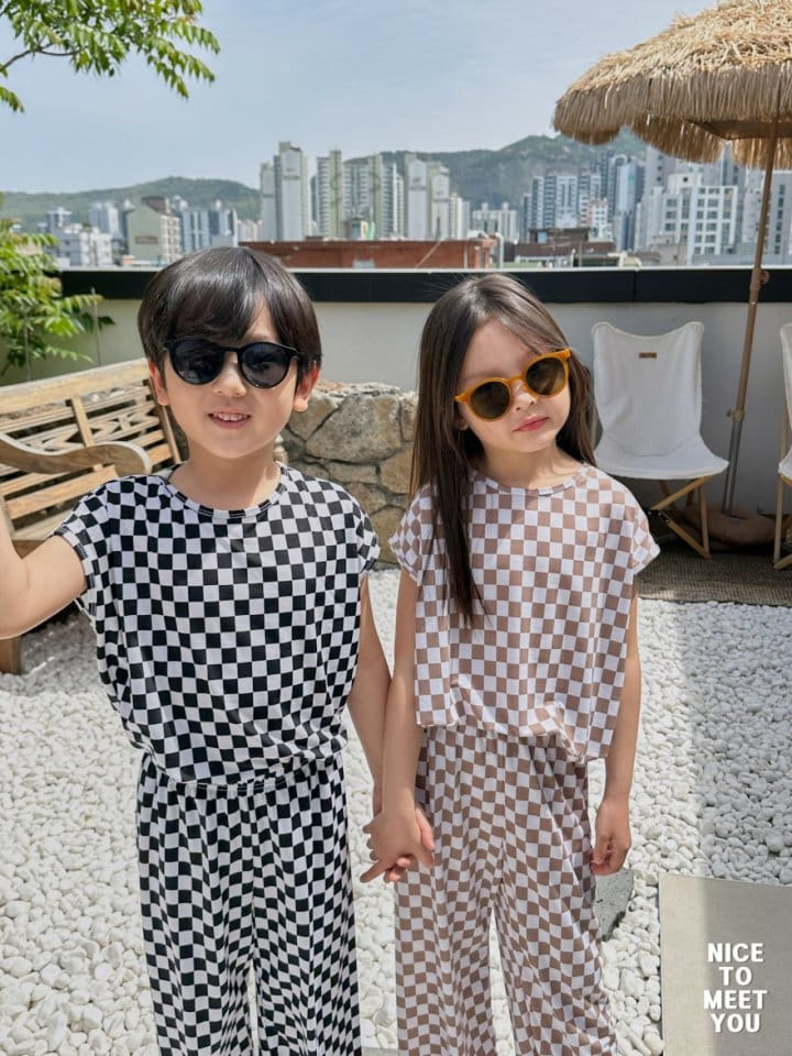 Nice To Meet You - Korean Children Fashion - #childofig - Square Shaved Ice Top Bottom Set - 3