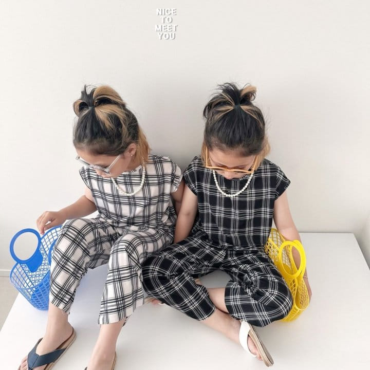 Nice To Meet You - Korean Children Fashion - #childrensboutique - Check Shaved Ice Top Bottom Set - 6