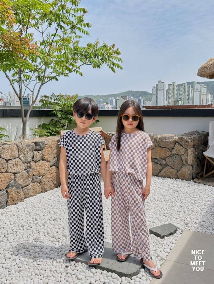 Nice To Meet You - Korean Children Fashion - #childofig - Square Shaved Ice Top Bottom Set - 4