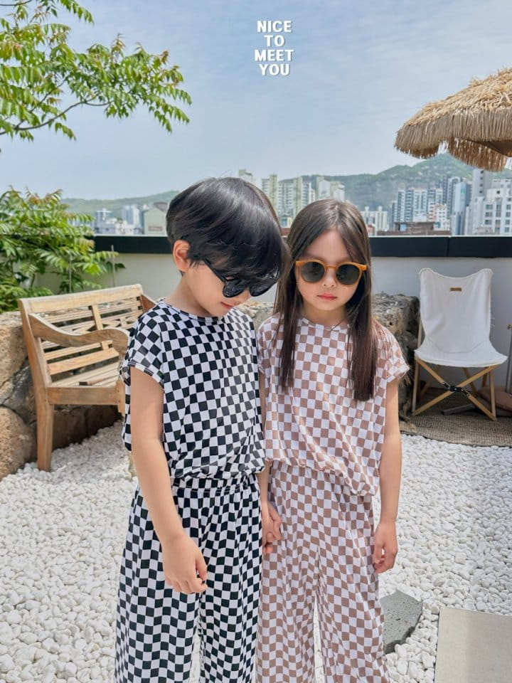 Nice To Meet You - Korean Children Fashion - #designkidswear - Square Shaved Ice Top Bottom Set - 5