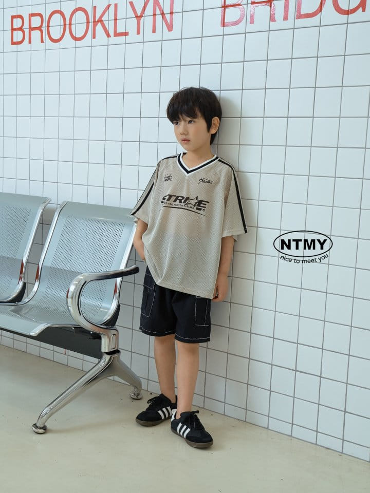 Nice To Meet You - Korean Children Fashion - #designkidswear - Mesh Club V Neck Tee - 5