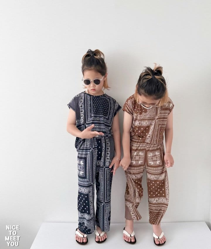 Nice To Meet You - Korean Children Fashion - #discoveringself - Paisley Shaved Ice Top Bottom Set - 7